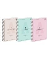 Kołozeszyt A4/100K kratka Academy Pastel (5szt)