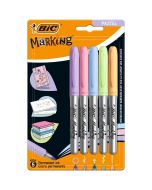 Marker Marking Pastel permanentny 5 kolorów BIC