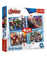 Puzzle 4w1 Odważni Avengersi TREFL