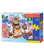 Puzzle 70 Kittens with Flowers CASTOR