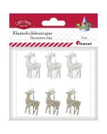 Klamerki drewniane Renifer 6szt
