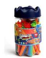 Klocki Małych Geniuszy - Słomki świecące 560 el