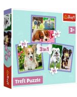 Puzzle 3w1 Urocze pieski TREFL