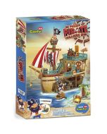 Puzzle 3D Statek piracki ze skarbem