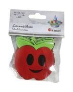 Filcowe jabłka 3D 80x65mm czerwono-zielone 4szt