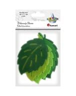 Filcowe liście 85x60mm zielone 5szt