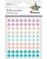 Kryształki samoprzylepne perełki 8mm mix 80szt