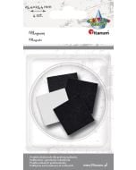 Magnesy samoprzylene kwadratowe 25,4x25,4mm 4szt