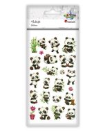 Naklejki wypukłe misie panda mix 22szt