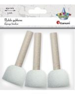 Pędzle gąbkowe okrągłe 3szt