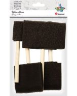 Pędzle gąbkowe płaskie mix 4szt