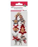 Dekoracje samoprzylepne 3D święta mix 6szt