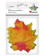 Liście klonu materiałowe 80x75mm czerw-żółte 10szt