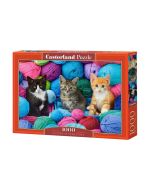 Puzzle 1000 Koty w kłębkach wełny CASTOR