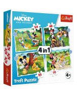 Puzzle 4w1 Fajny dzień Mickiego TREFL