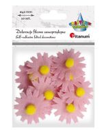 Filcowe dekoracje 3D kwiaty jasnoróżowe 10szt