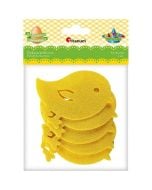 Filcowe kurczaki żółte 85x78mm 5szt