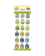 Naklejki wypukłe pisanki 22x30mm 18szt