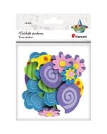 Naklejki piankowe 3D kwiaty, motyle, ślimaki 18szt
