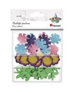 Naklejki piankowe kwiaty mix 40szt