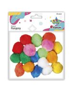 Pompony akrylowe 30mm mix kolorów 20szt