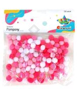 Pompony poliestrowe 10mm mix 120szt