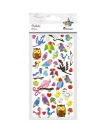 Naklejki wypukłe ptaki, serca 42szt