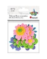 Naklejki filcowe 3D kwiaty 12szt