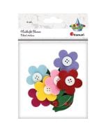 Naklejki filcowe 3D kwiaty 6szt