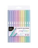 Flamastry dwustronne pastelowe 12 kolorów KIDEA