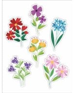 Dekoracje okienne dwustronne - Kwiaty 02 6szt