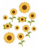Dekoracje okienne dwustronne - Słoneczniki 01 11sz