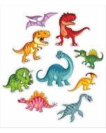 Dekoracje okienne dwustronne - Dinozaury 01 9szt