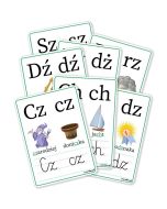 Plansze edukacyjne A4 - Dwuznaki 7 kart
