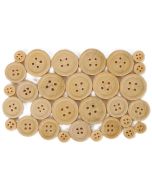 Guziki drewnianie 02 - Naturalne