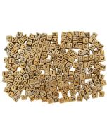 Koraliki ABC - Złote literki 6mm 30g