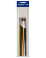 Pędzel zestaw okrągły 6szt