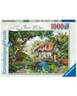 Puzzle 1000 Droga wśród wzgórza kwiatów