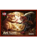 Puzzle 140 elementów - Spotkanie chomika