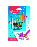 Flamastry brokatowe 10 kolorów MAPED