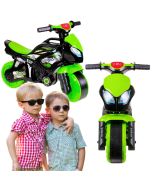 Motocykl czarno-zielony