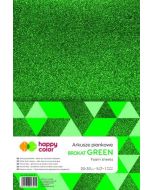 Arkusze piankowe brokat A4 zielone 5szt HAPPY COLO