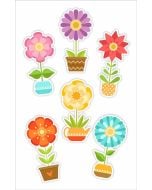 Dekoracje okienne dwustrone - Kwiatki... 6szt