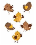 Dekoracje okienne dwustronne - Wróble 01 6szt