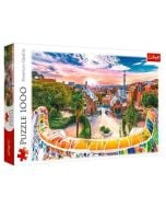 Puzzle 1000 Zachód słońca nad Barceloną Hiszpania