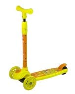 Hulajnoga balans. trójkołowa świecąca żółta