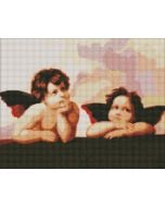 Diamentowa mozaika - Urocze małe aniołki 40x50cm