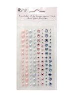 Kryształki i perły samoprzylepne Sweet pink & blue