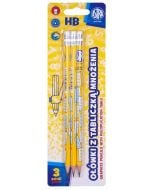 Ołówek z tabliczką mnożenia 3szt. ASTRA