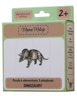 Puzzle 4-elementowe Dinozaury